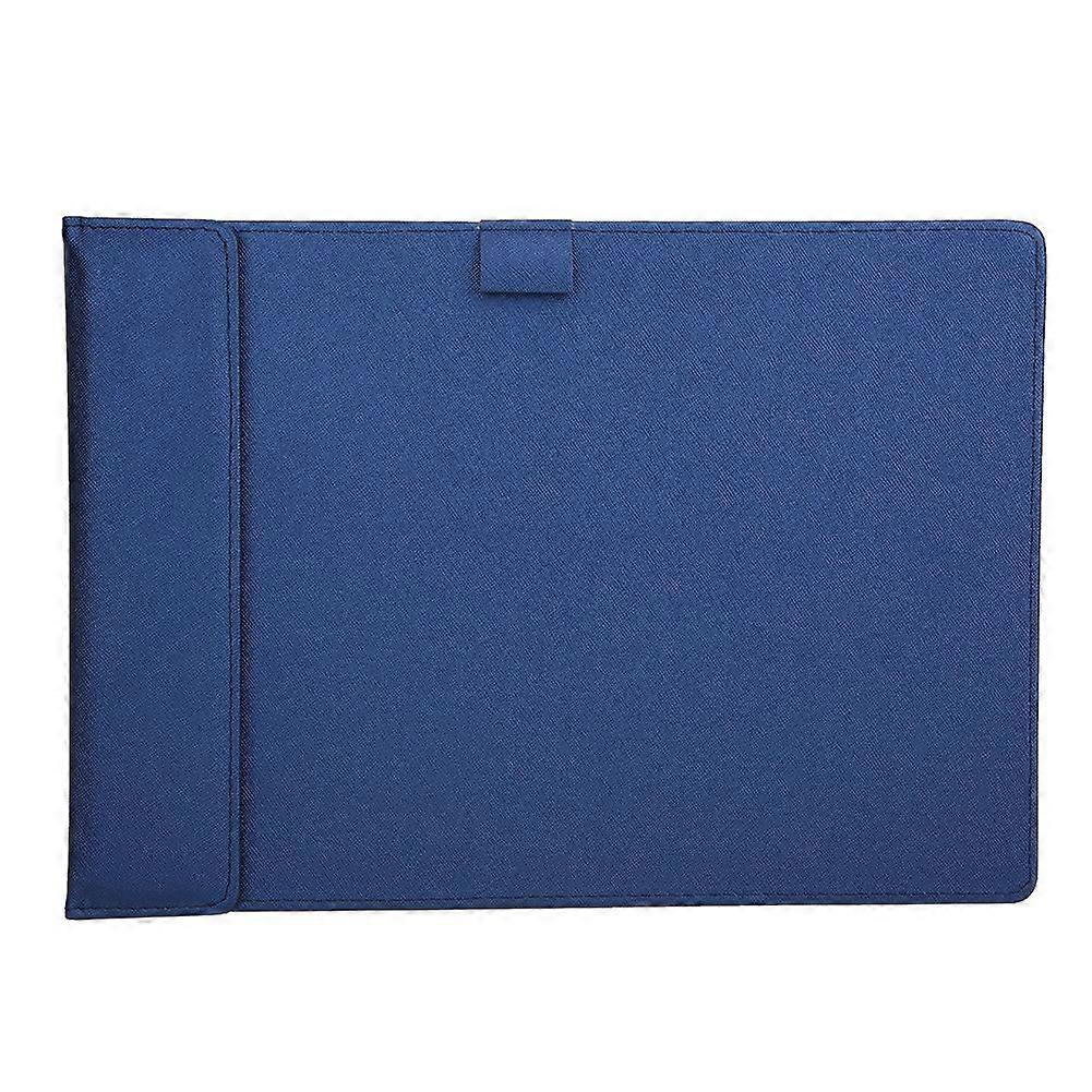 Multifunction Clipboard Writing Pad PU Leather File Document Folder  School Office SuppliesBlue