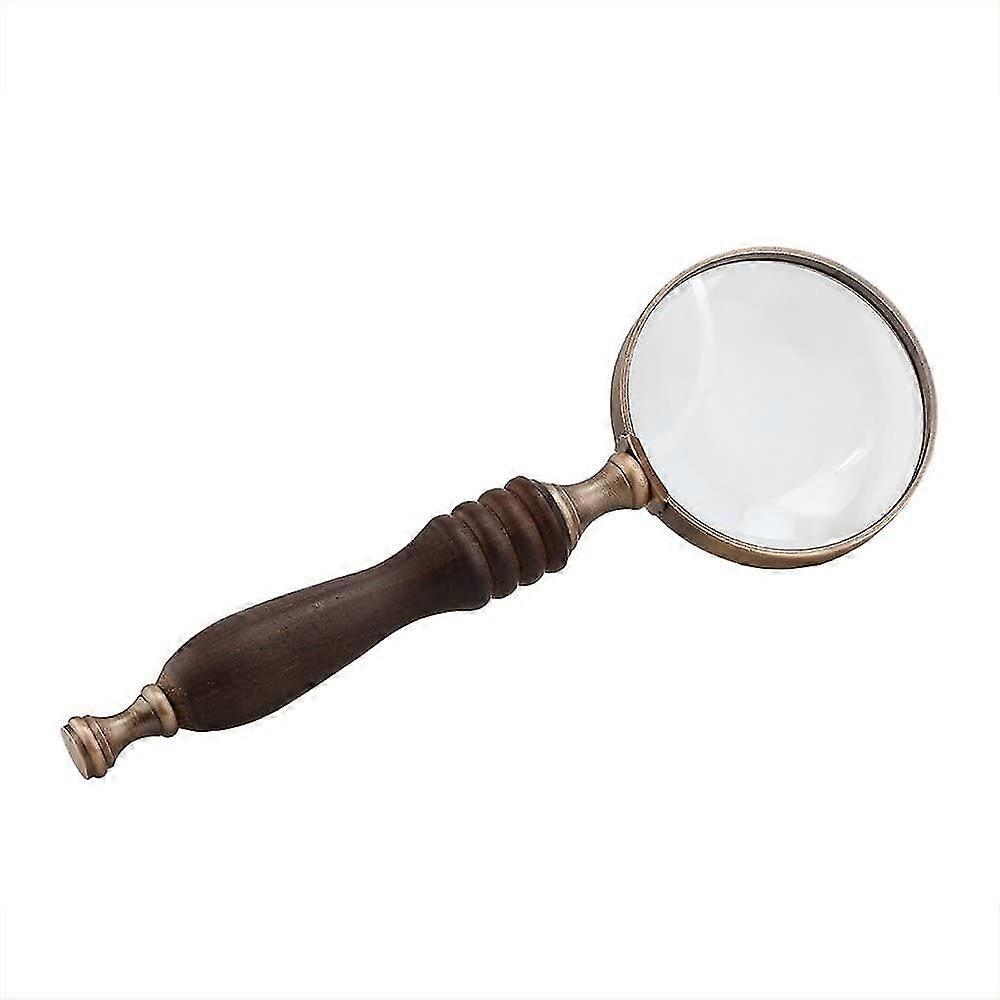Ebony Handle Classical Nostalgic R Hand-held Gift Metal Magnifying Glass,3293