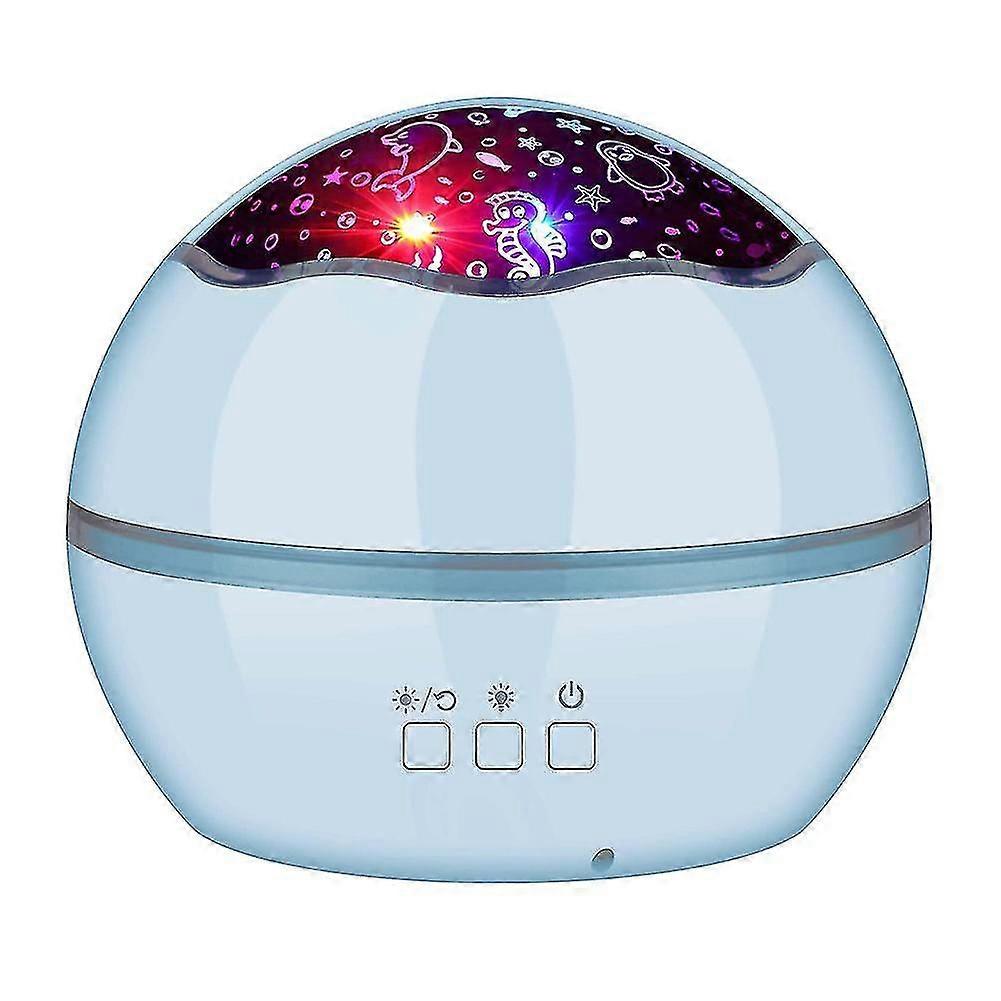Night Light Projector For Kids,2 In 1 Starry Sky And Sea World(blue)