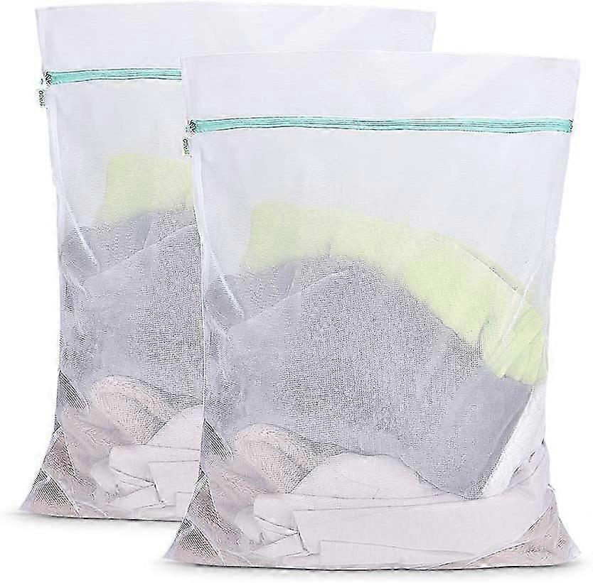 Wäschenetz groß, Wäschesack 60x80cm 2 Stück Wäschesäcke Wiederverwendbare Wäschenetze mit Reißverschluss Groß für Wäschesäcke Wäschesäcke Wäschesack