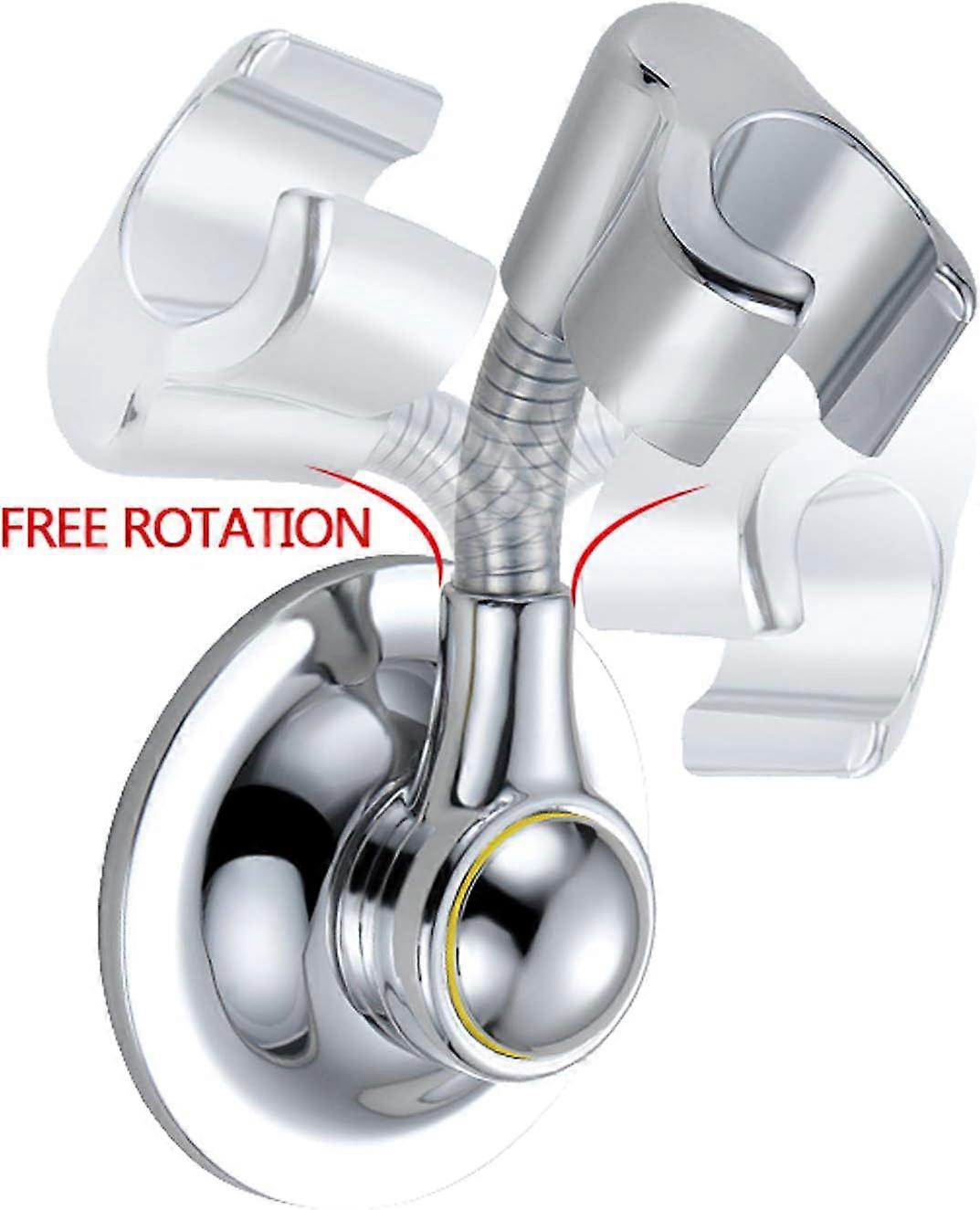 Shower Head Holder Suction Cup Handheld Bracket Adjustable Height Shower Holder, Multi-Directional Removable Wall Mounted Suction Bracket