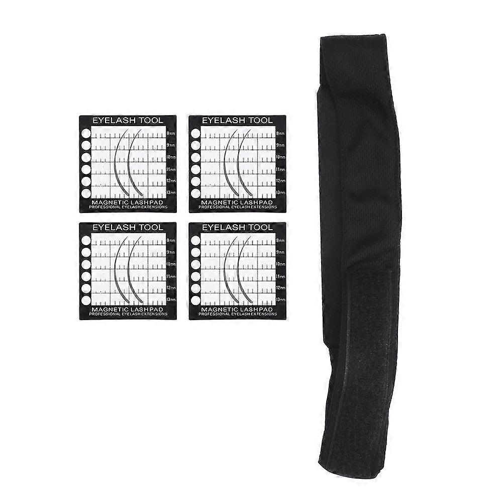 Magnetic Headband & Scarf Set for Eyelash Extensions with Magnetic Lash Pad