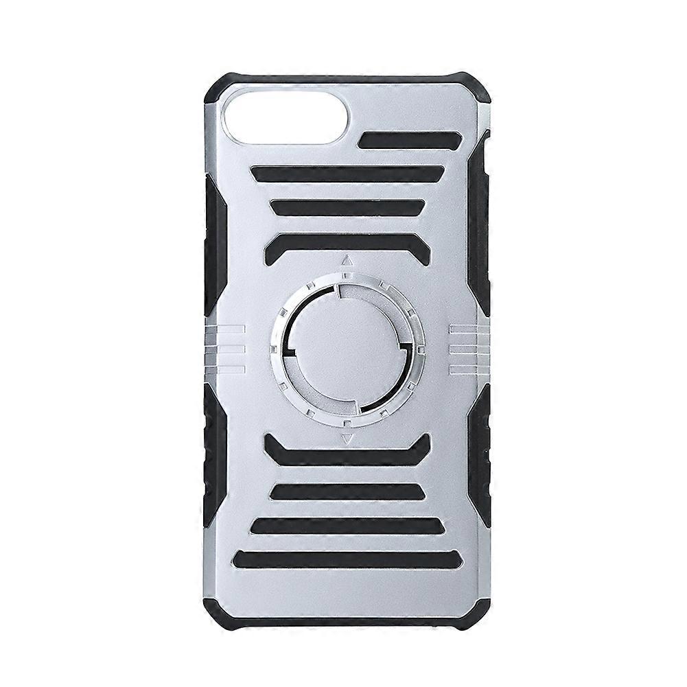 Phone PC + TPU Protective Case Cover Shell with Built in Iron for iPhone7 plus Silver