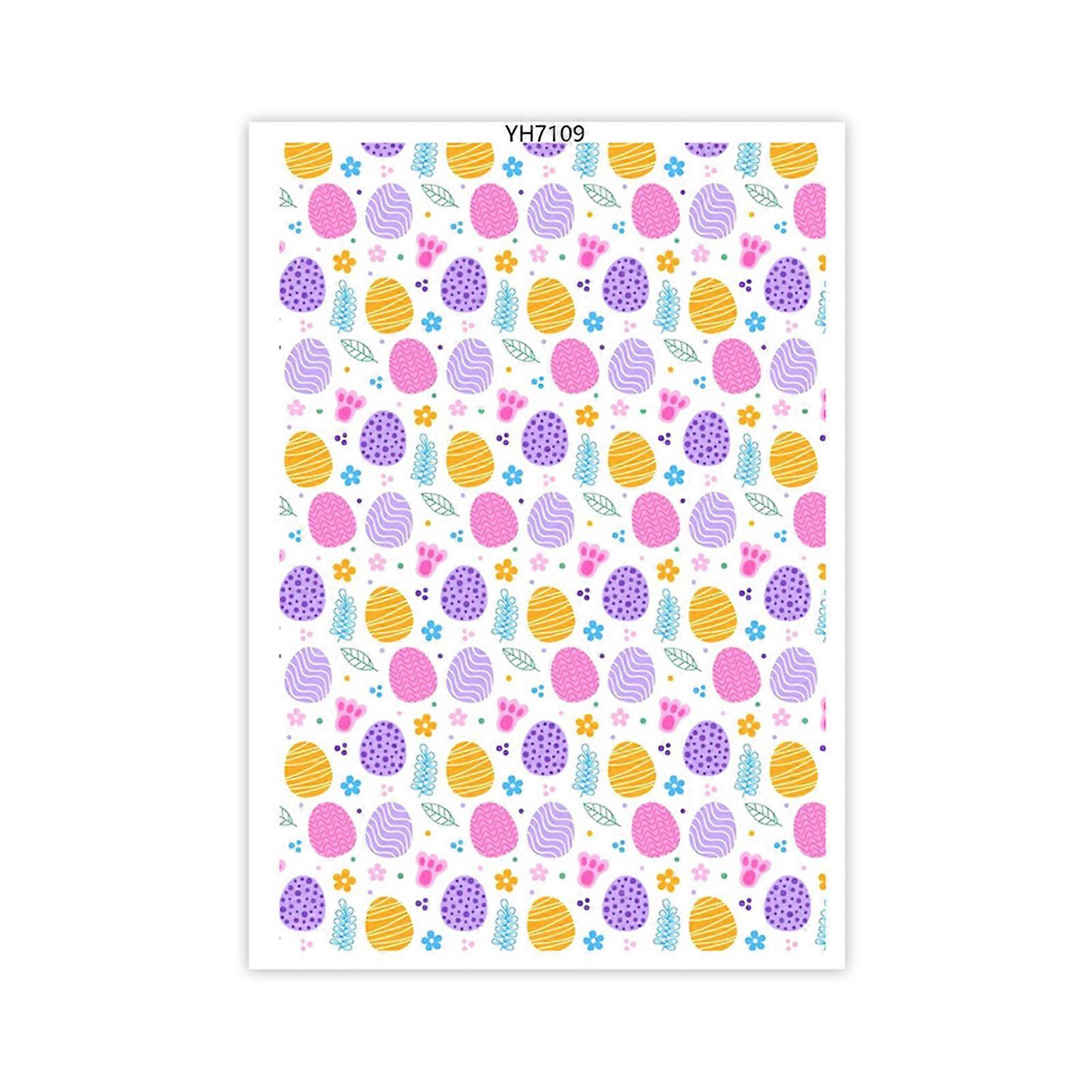 Clay Transfer Paper Easters Colored Eggs Transfer Paper Water Soluble Clay Transfer Sheets Easy to Use for Clay Earrings