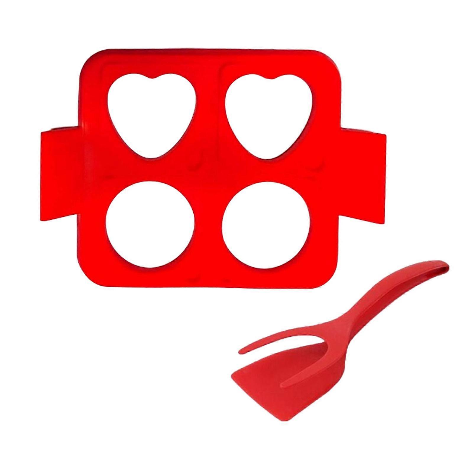 Silicones Rounds Square Heart Fried Eggs Cooker Rings Griddles Eggs Rings Tray NonStick Detachable Eggs Molds