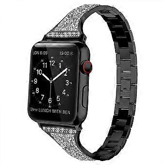 For Apple Watch Band 38/40/44mm with Bling Jewelry Bracelet Metal Replacement Strap for iWatch se series 8 7 6 5 4 3 2 1
