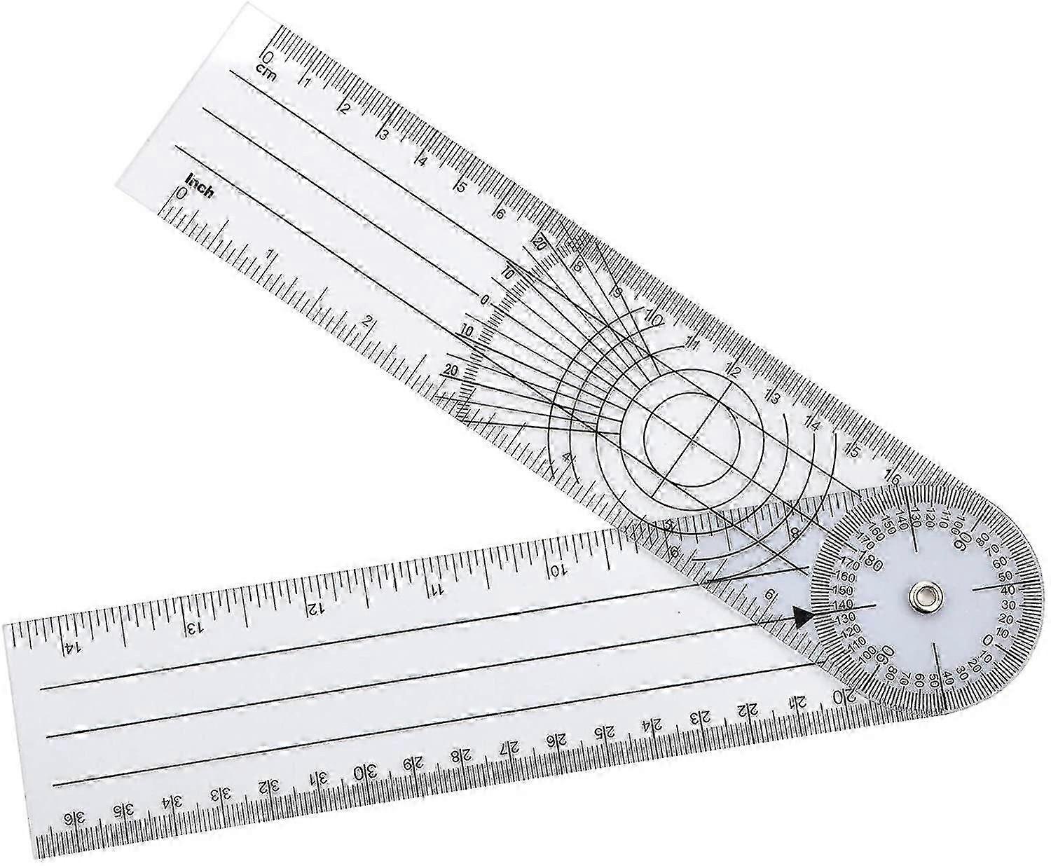 Goniometer Quick Angle Protractor Measuring Tool, 1 Pack, White