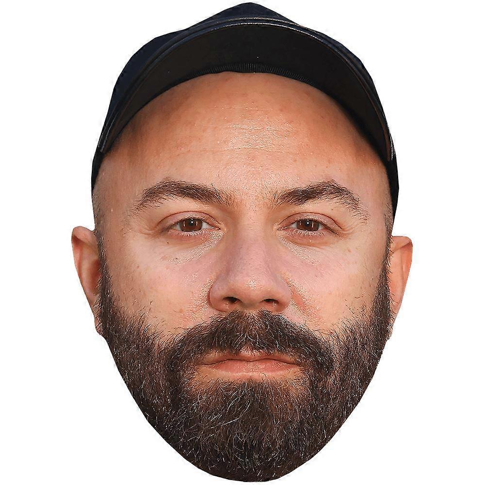 Woodkid (Beard) Celebrity Mask, Flat Card Face