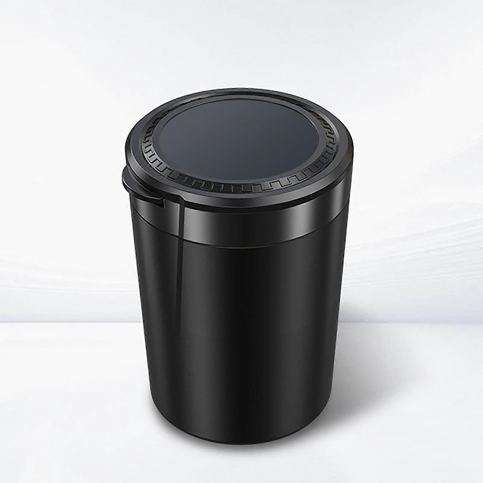 Car Ashtray - Metal, No-Ash Design, One-Button Lid, Easy Car Smoking Solution