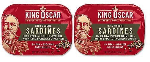 King Oscar Wild Caught Sardines In Virgin Olive Oil with Pepper 2 Pack
