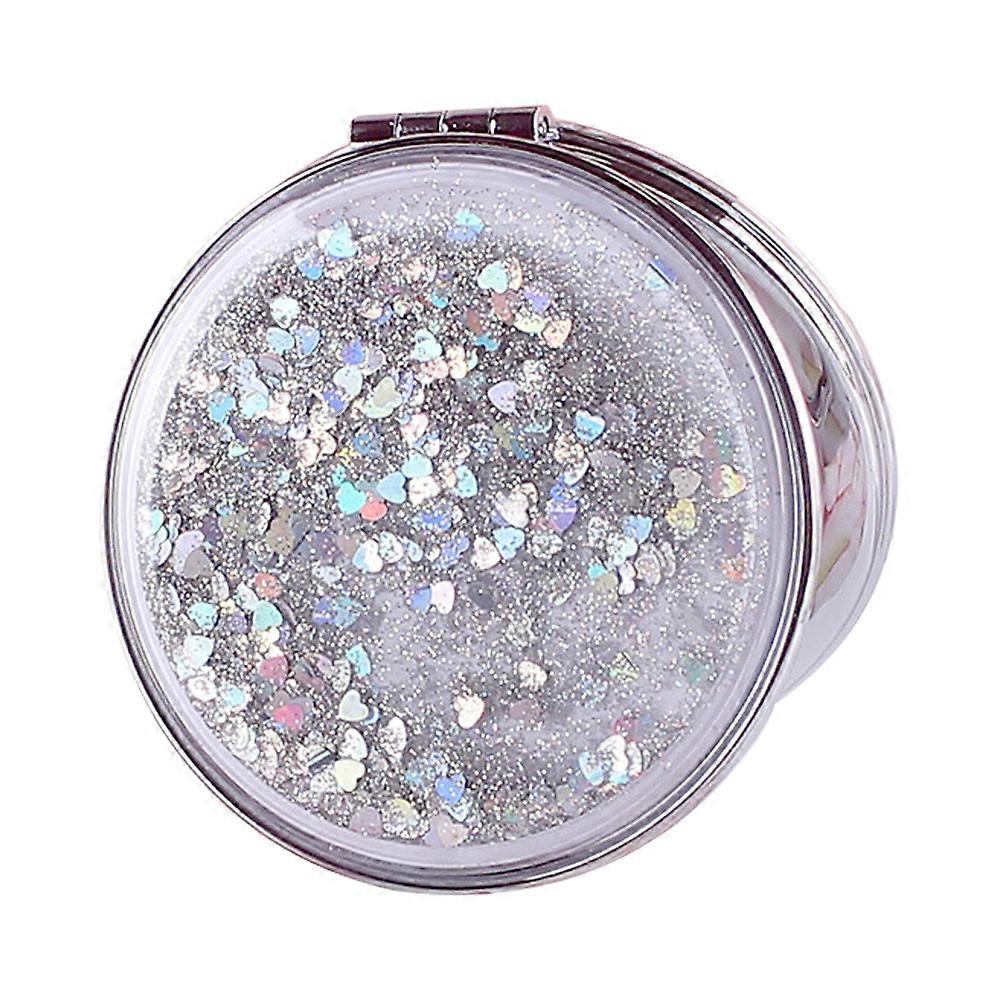 Mirror Pocket Mini Quicksand Makeup Mirror Portable Double Sided Mirror