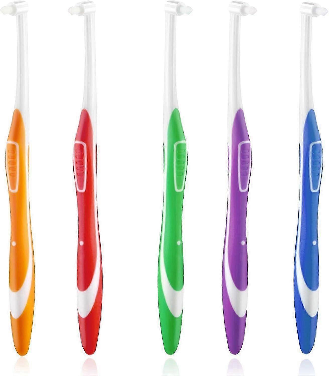 5Pcs Tuft Toothbrush Tufted Brush End-tuft Interspace Toothbrushes Single Tufted