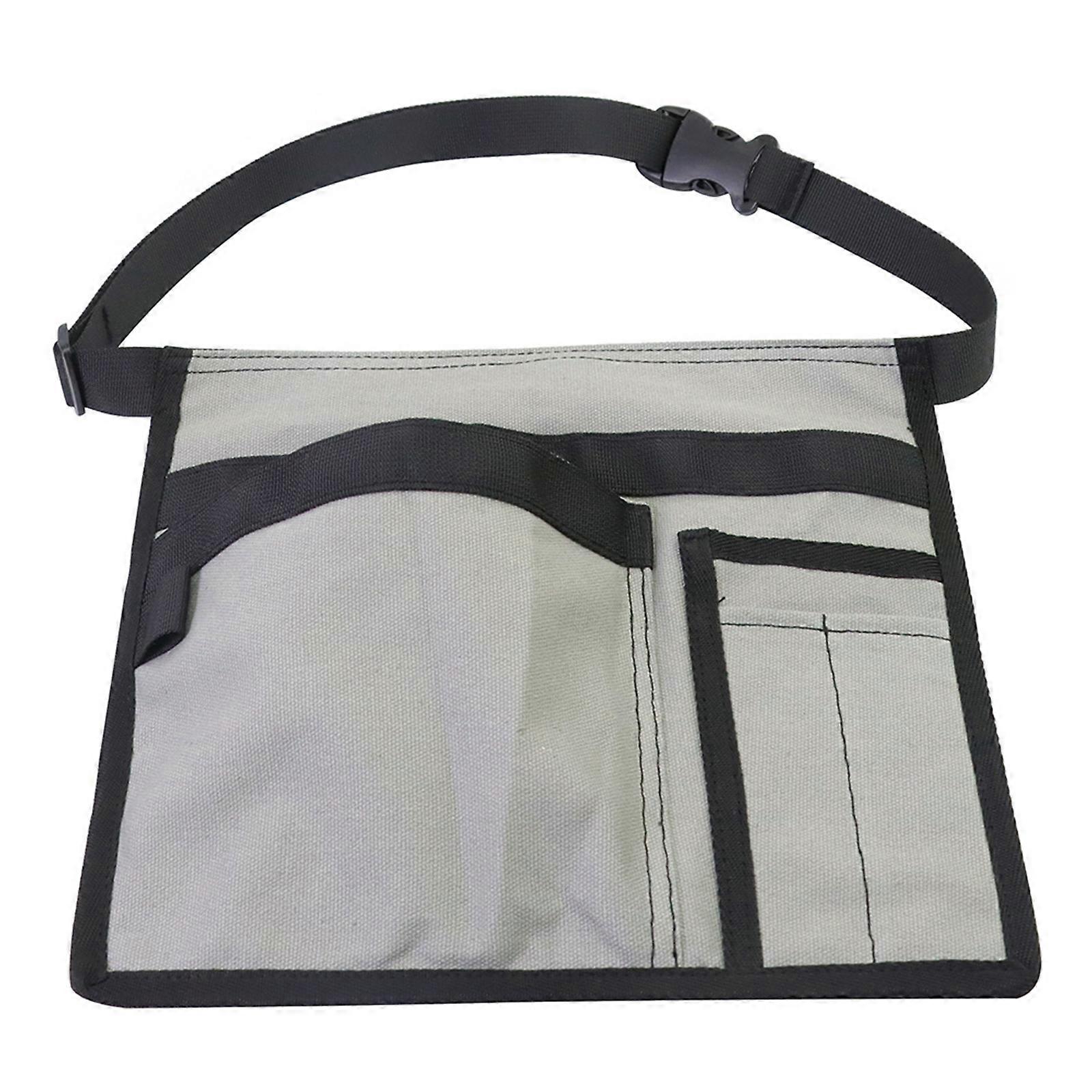 Electrician Tool Bag With Adjustable Belt Clip For Carpenter And Builders Multipurpose Hand Tools Storage Pouch Grey