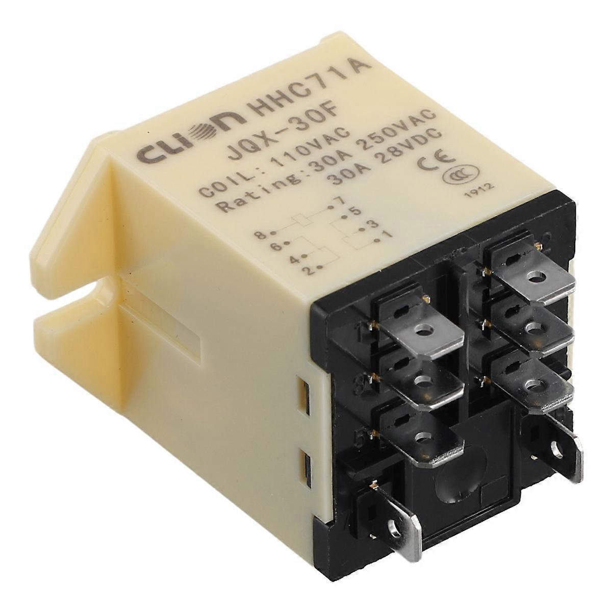 1PCS HHC71A JQX-30F 110VAC for Relay DPDT 110VAC 30A 8PINS
