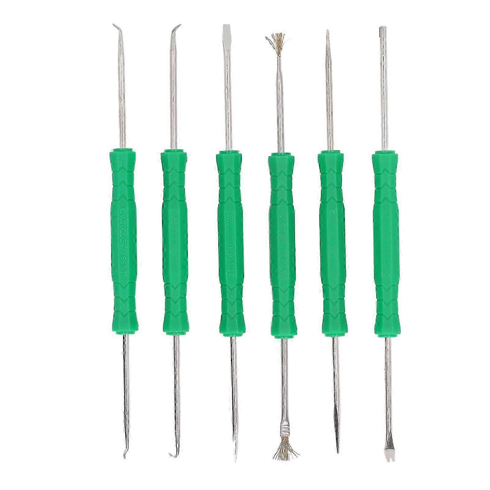 6 Pcs Set Solder Assist Tool Double Sided Hardened Tip Ergonomically Professional Welding Auxiliary Tools