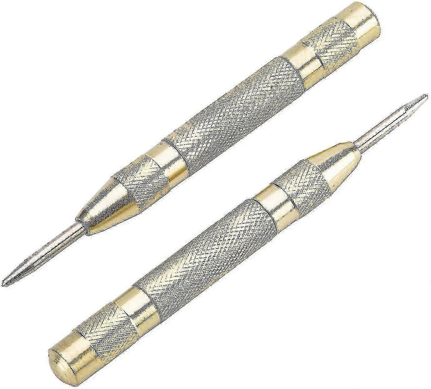 2pcs Heavy Duty Brass Spring Automatic Center Punch - 13cm