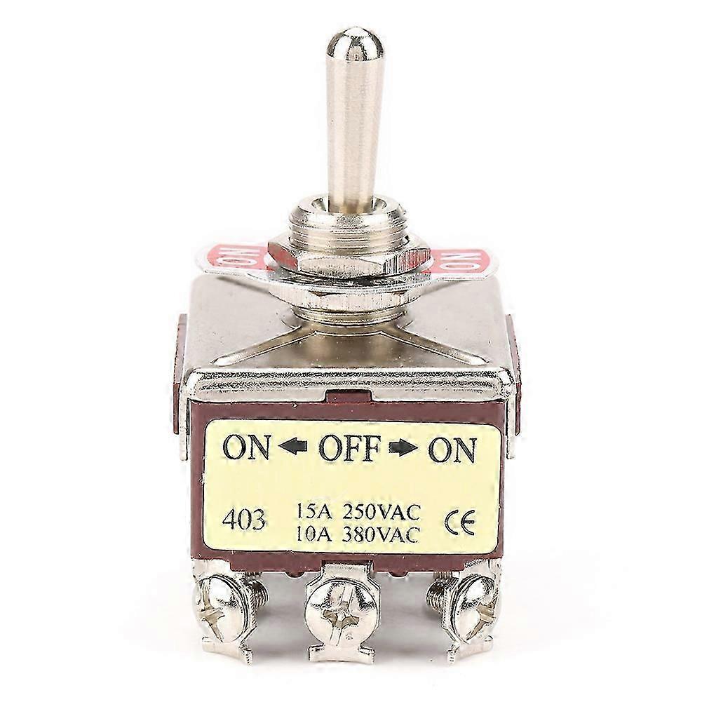 2025 New ON/OFF/ON 3 Position Toggle Switch 4PDT 12 Pin 12mm 15A/250VAC 10A/380VAC