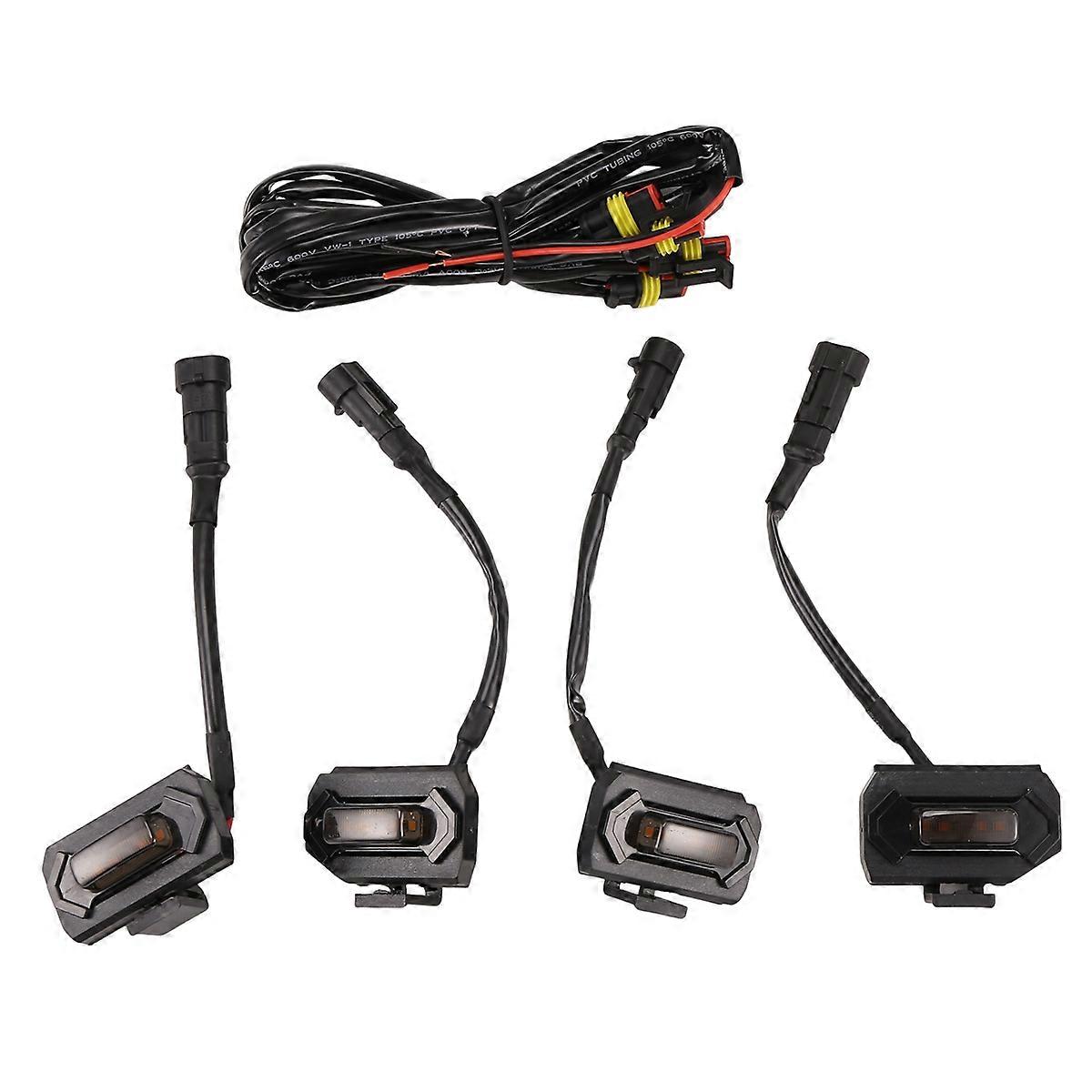 4PCS LED Front Grill Lights for ,Yellow Light