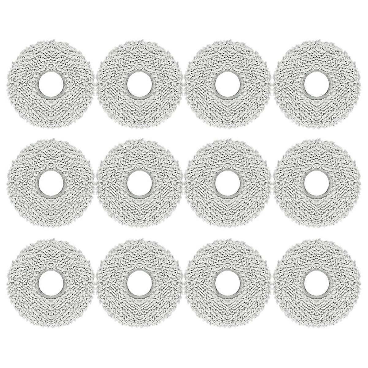 12 Pack Washable Mopping Pads for Dreame L10S /L10/ L20 / L30/ X30/ Ecovacs Deebot X2 Omni/ T20 Omni