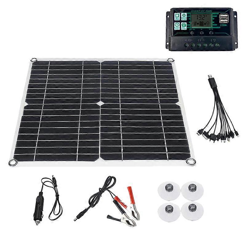 200W Solar Panel Kit Travel & Phone Boat 12V Battery Charger 40A