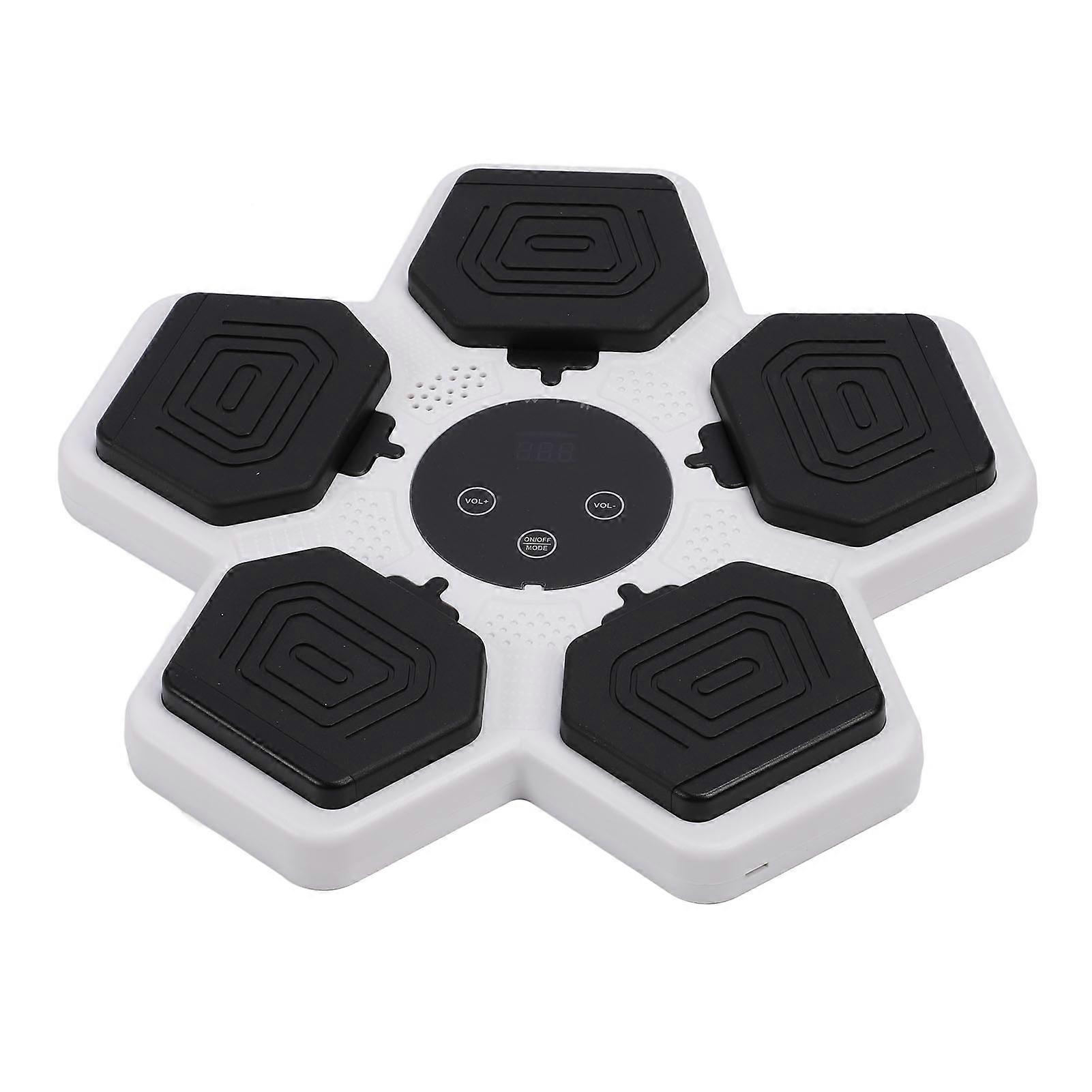 5 Targets 5 Modes 15 Volume Levels Smart Music Punching Target with Button Control, 3.7V White Music Boxing Machine