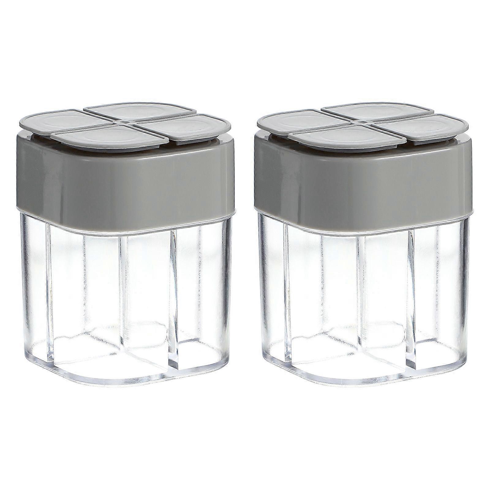 2pcs Multi Spice Containers Spice Shaker Jars Camping Barbecue Spice Containers Seasoning Bottles