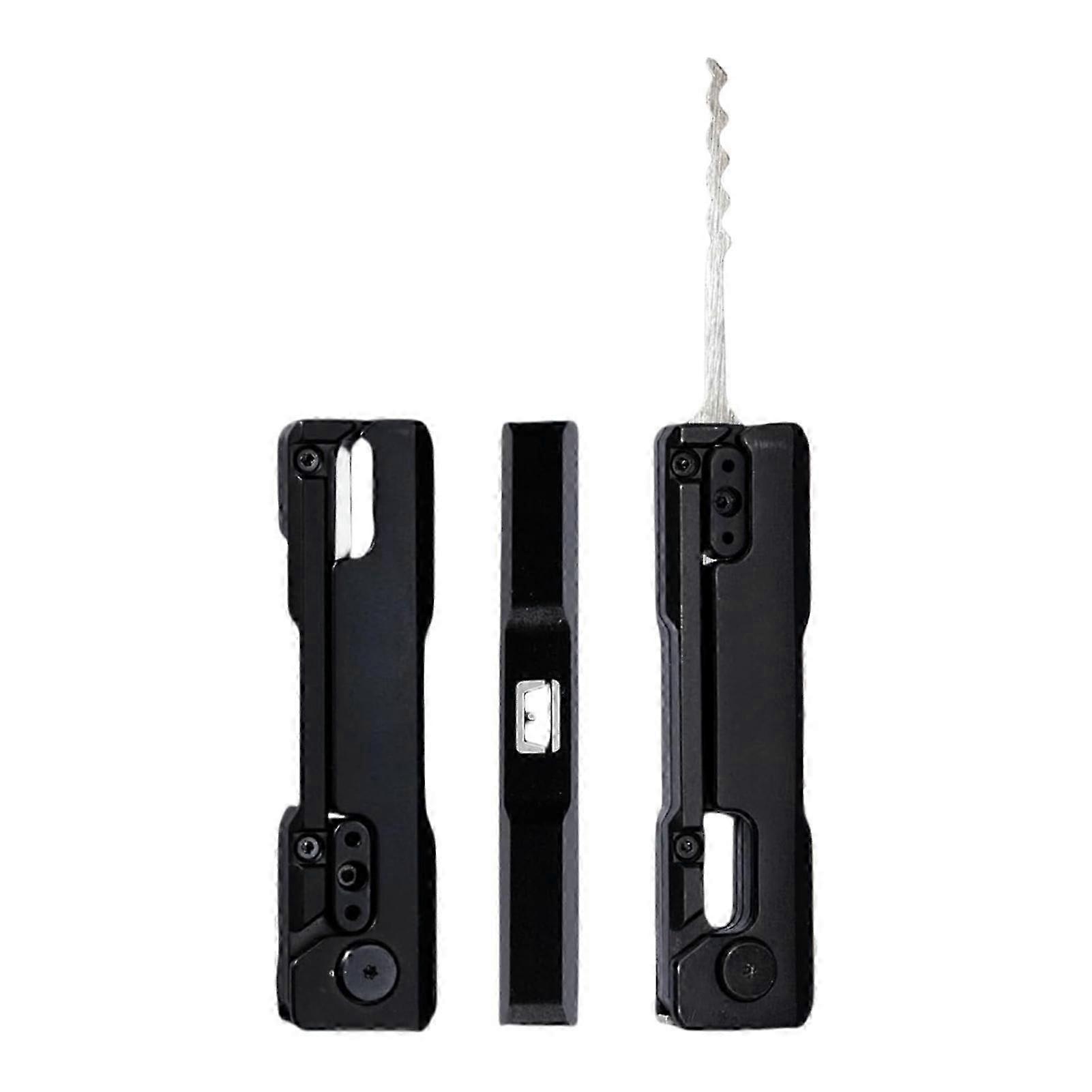 Portable Anxiety Relief Tool with 4 Pick Profiles Turning Tool and Lock Pick Set for Emergency Locksmith Gear