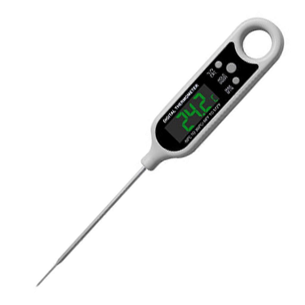 Kitchen Digital Thermometer with Long Probe Remote Range Cooking Temperature  gray