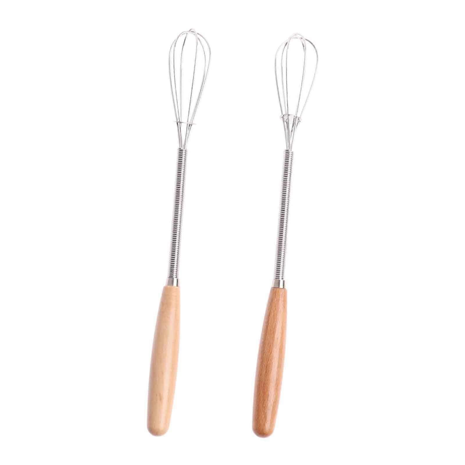 2pcs solid wood handle manual mini mixer
