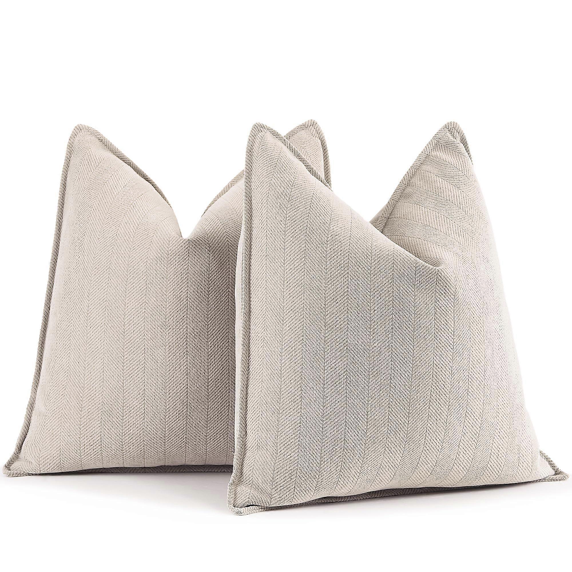 2 Pack Soft and Luxurious Pillow Covers for Couch 24" x 24"