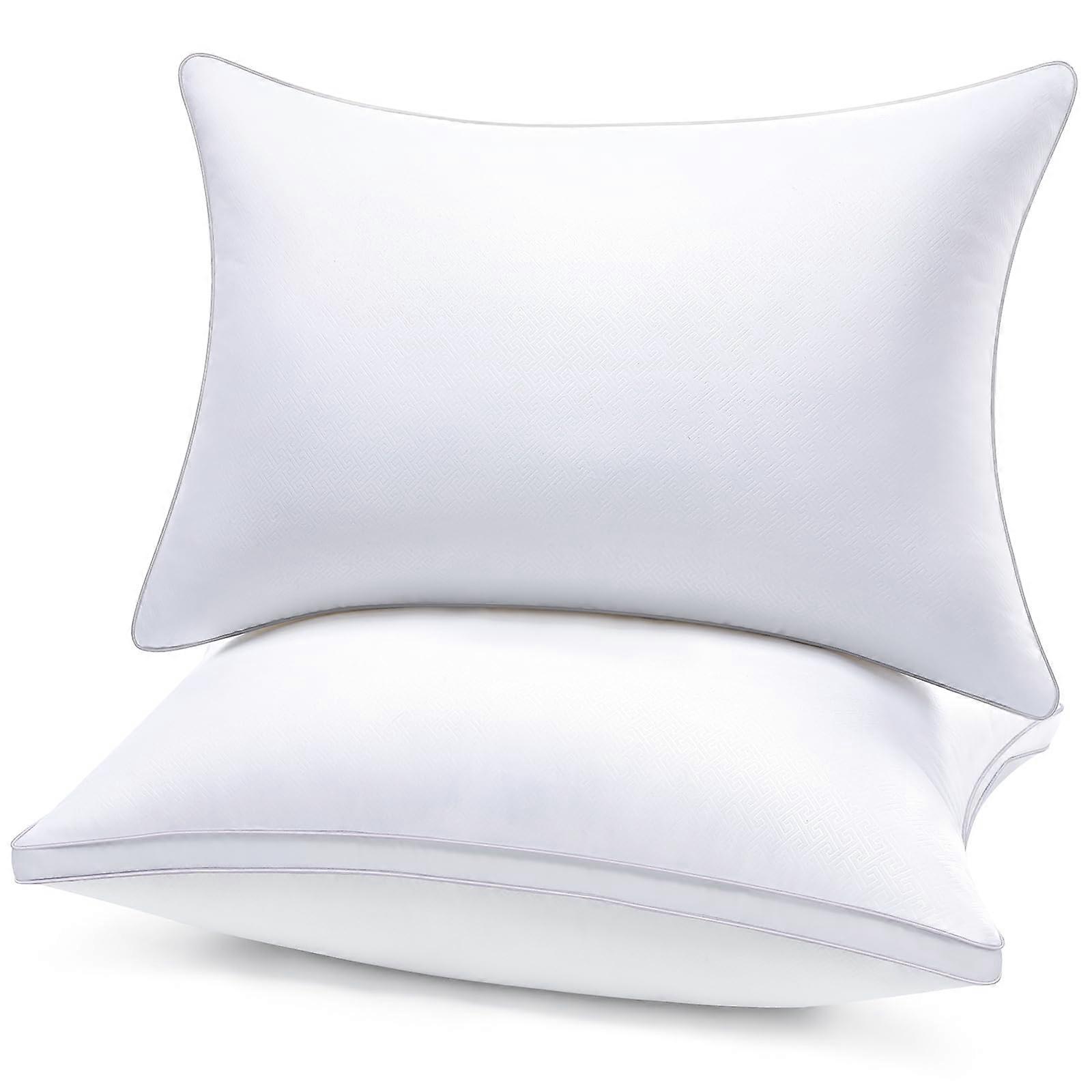 2 Pack Fluffy Pillows for Back Sleepers, 17 x 26 Inches, Soft Microfiber, Hypoallergenic, Supportive Sleep Comfort