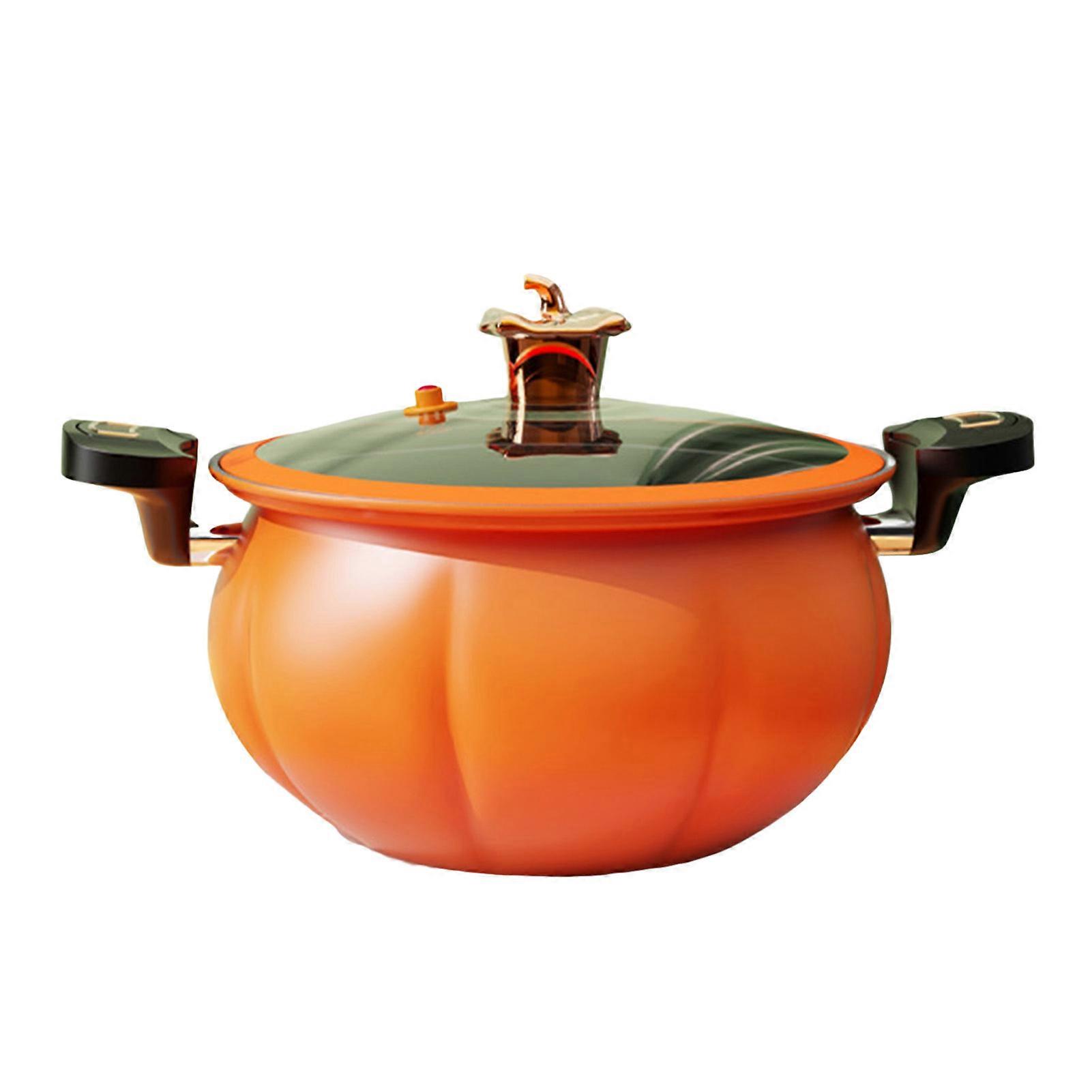Pumpkin Shape Pressure Pot Non-Stick Cookware Soup Meats Pot Suitable for All Kinds of Stoves