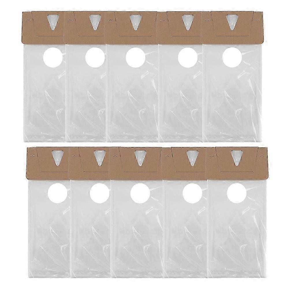 500パックドアハンガーバッグ6インチX 12インチ、クリアドアハンガーバッグはチラシ、パンフレット、通知、印刷物を保護します