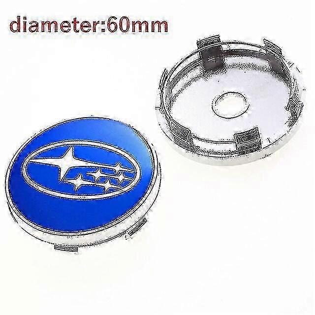 4pcs 60mm καπάκια κάλυψης πλήμνης πλήμνης ελαστικών αυτοκινήτων για subaru Sti Wrx δασοφύλακας outback impreza κληρονομιάς Xv Tribeca αξεσουάρ shry