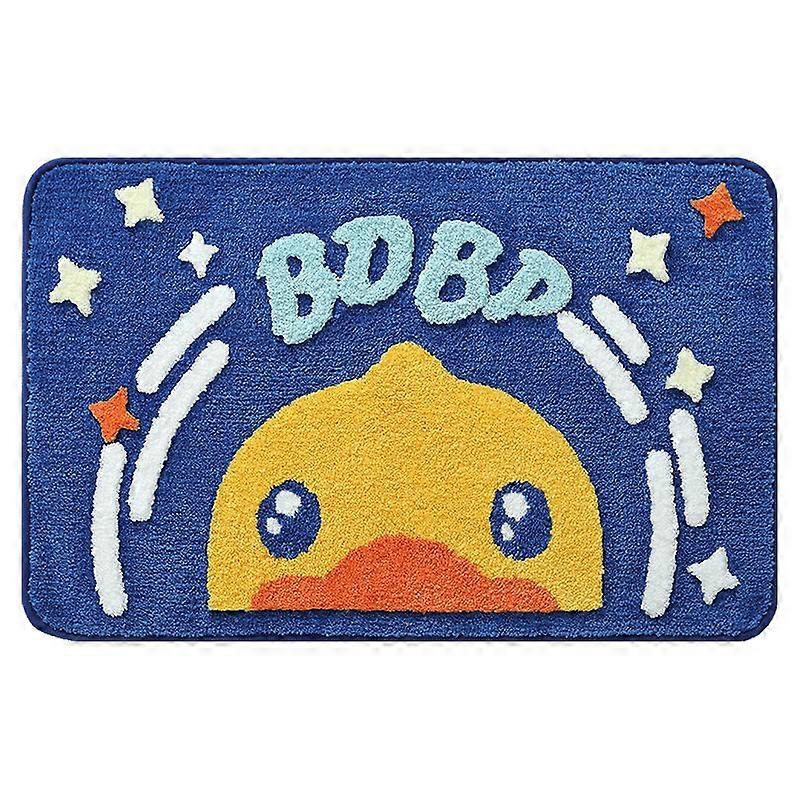 Bath Mat Thickening Flocking Floor Mat Bathroom Dream Duck 50*80cm