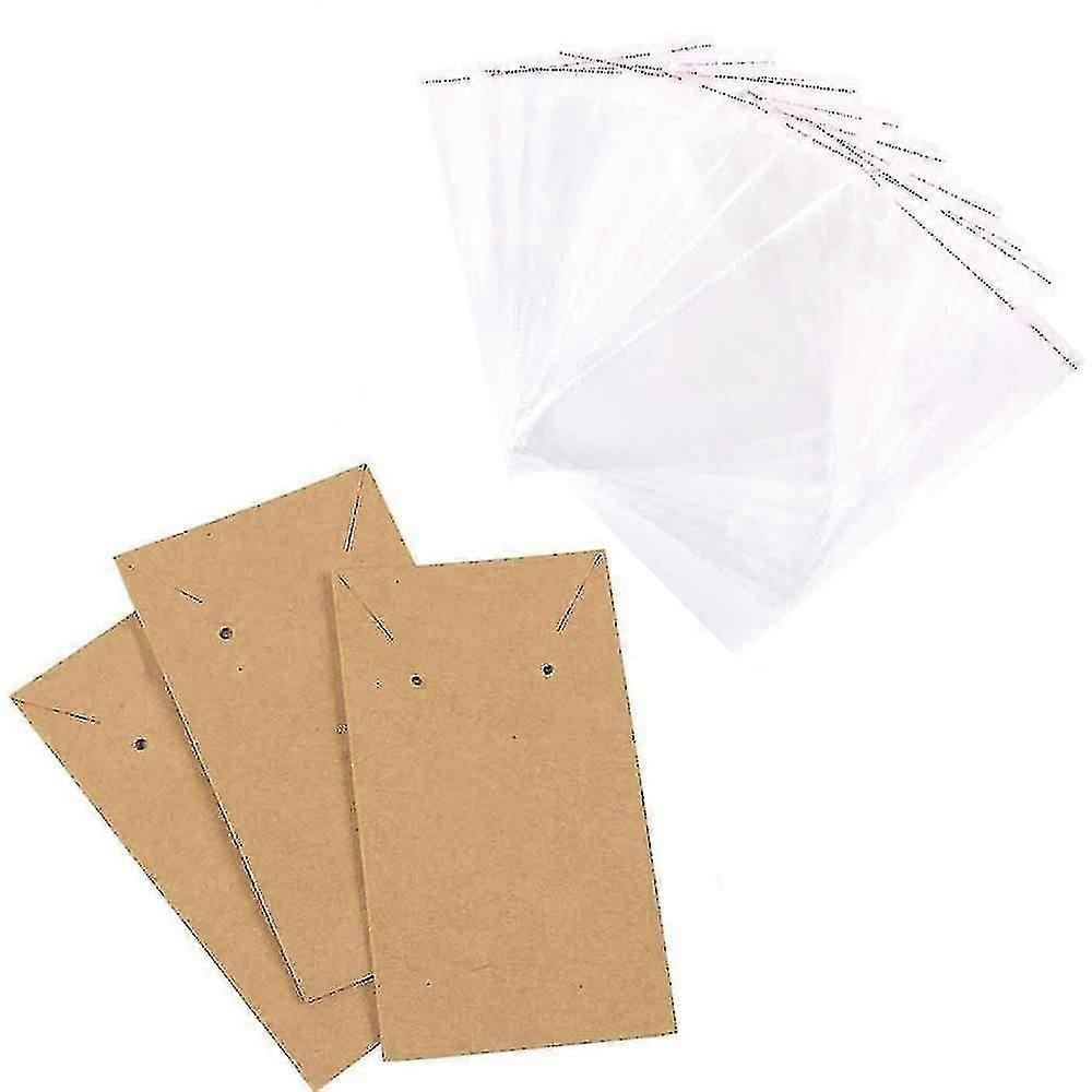 Compatible avecCompatible Withearrings Collier Display Cards avec 100 sacs auto-obturants 3.5x2.4inch