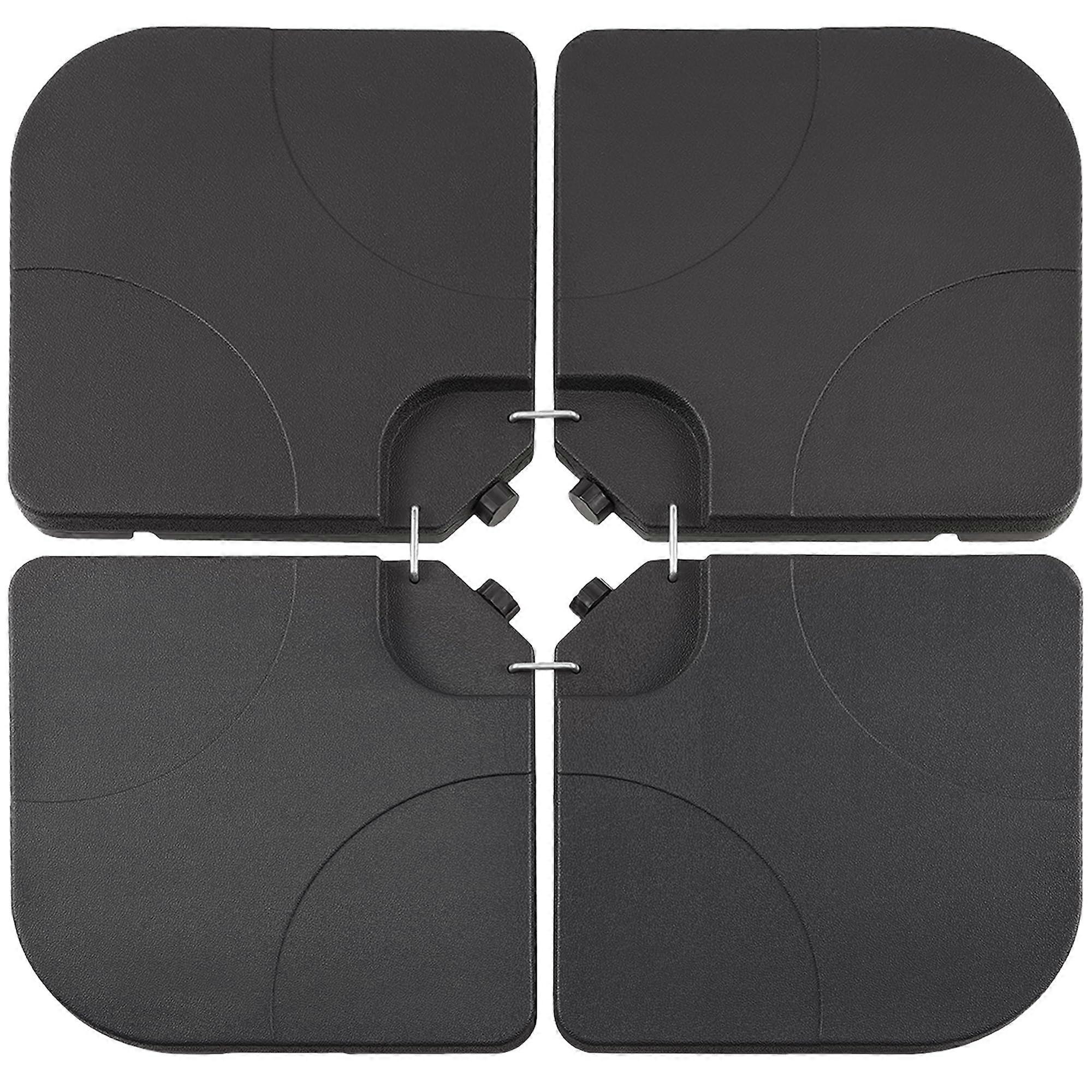4Piece HeavyDuty Cantilever Offset Patio Umbrella Base/Stand Square Outdoor, Plate Set with Lock P