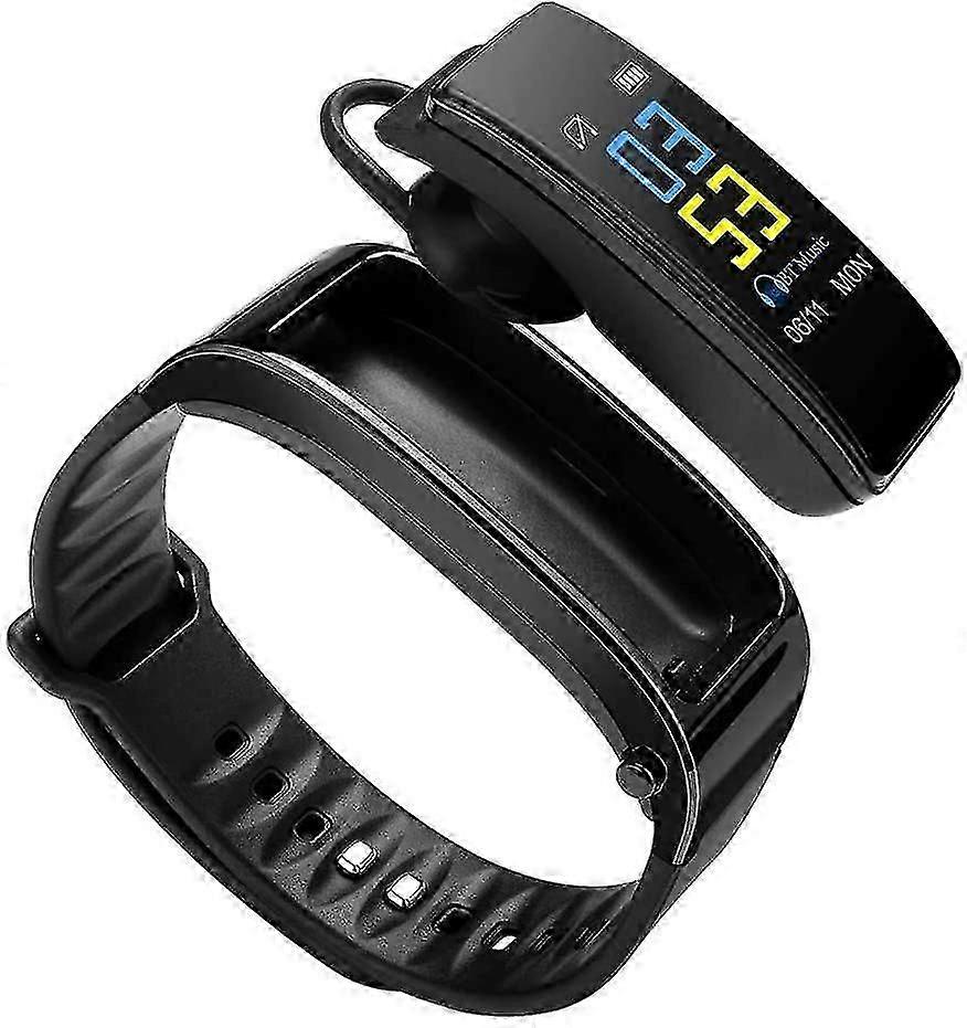 2 In 1 Smart Bracelet Bluetooth Headset Waterproof Watch Wireless Earphone