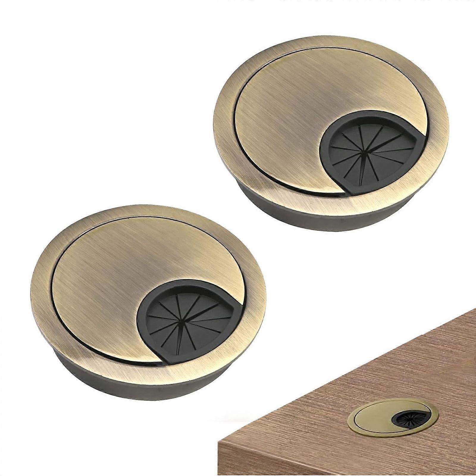 2-piece computer desk cable box - antique style