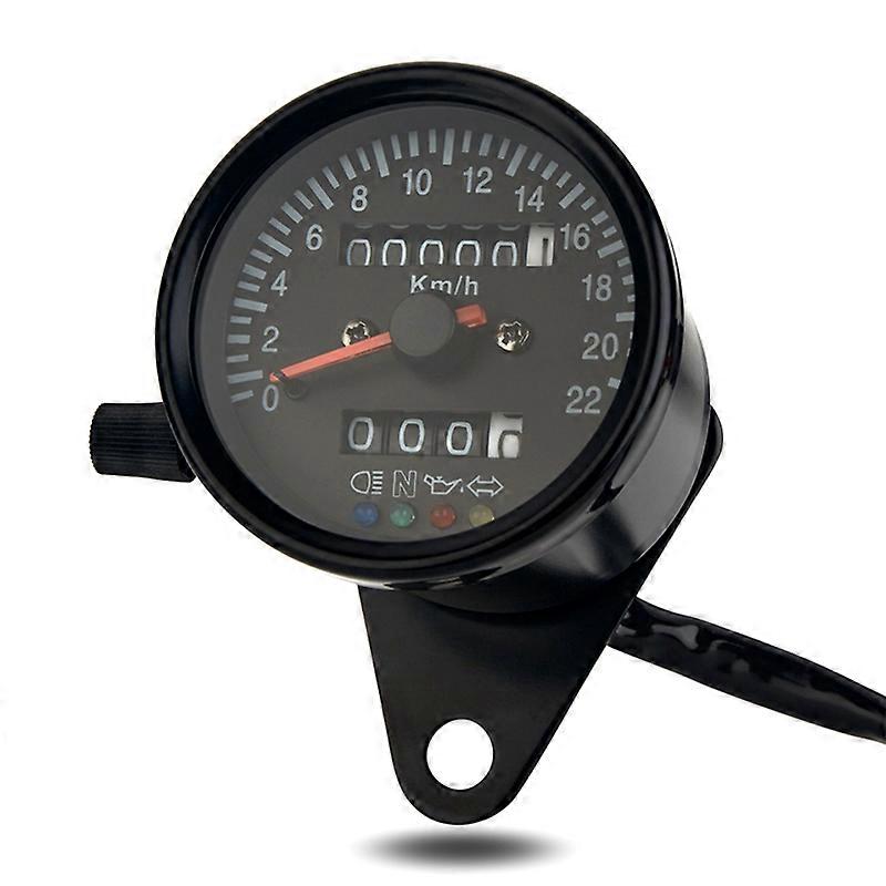 Cafe Racer Modified Gauge LED Indicator Speedometer Odometer 220Km/H