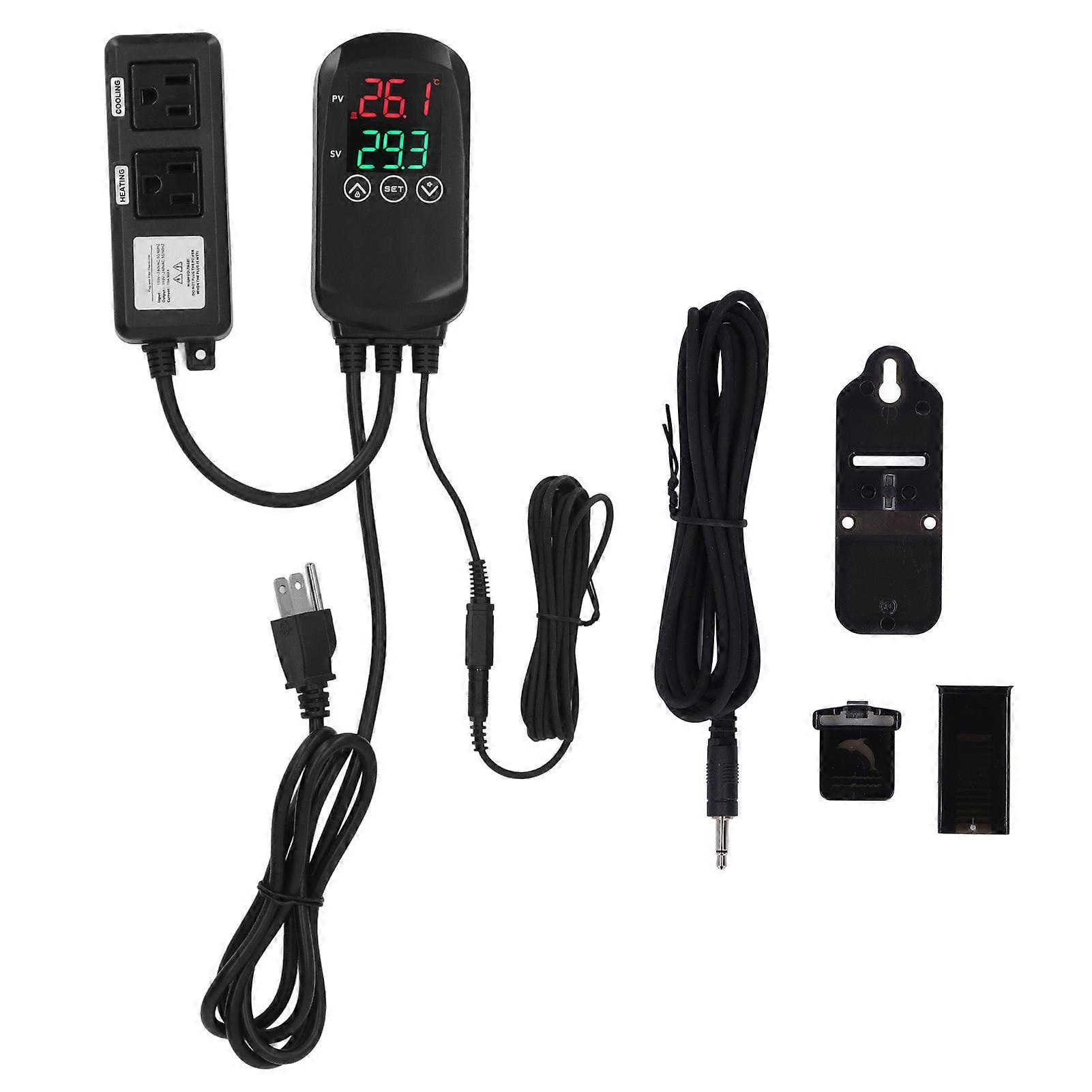 Digital Temperature Controller with NTC Sensor Dual LCD Display Temp Controller