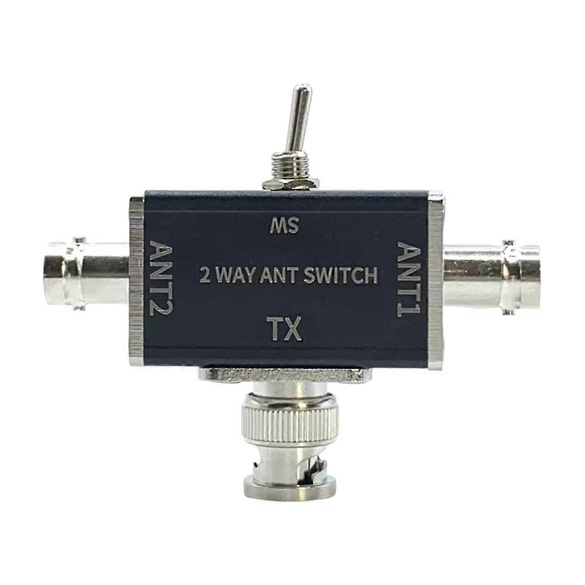2 Way Manual Coaxial Antenna Switches Connector 100W 0-50MHz 1 Input & 2 Outputs with OFF/Ground Pr