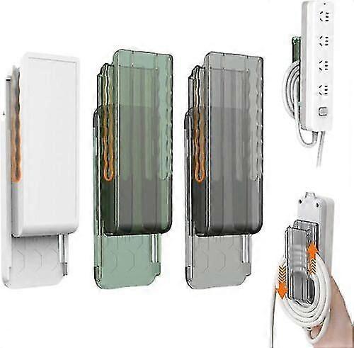 Holeless Row Plug Holder, Self-Adhesive Cable Management Organizer
