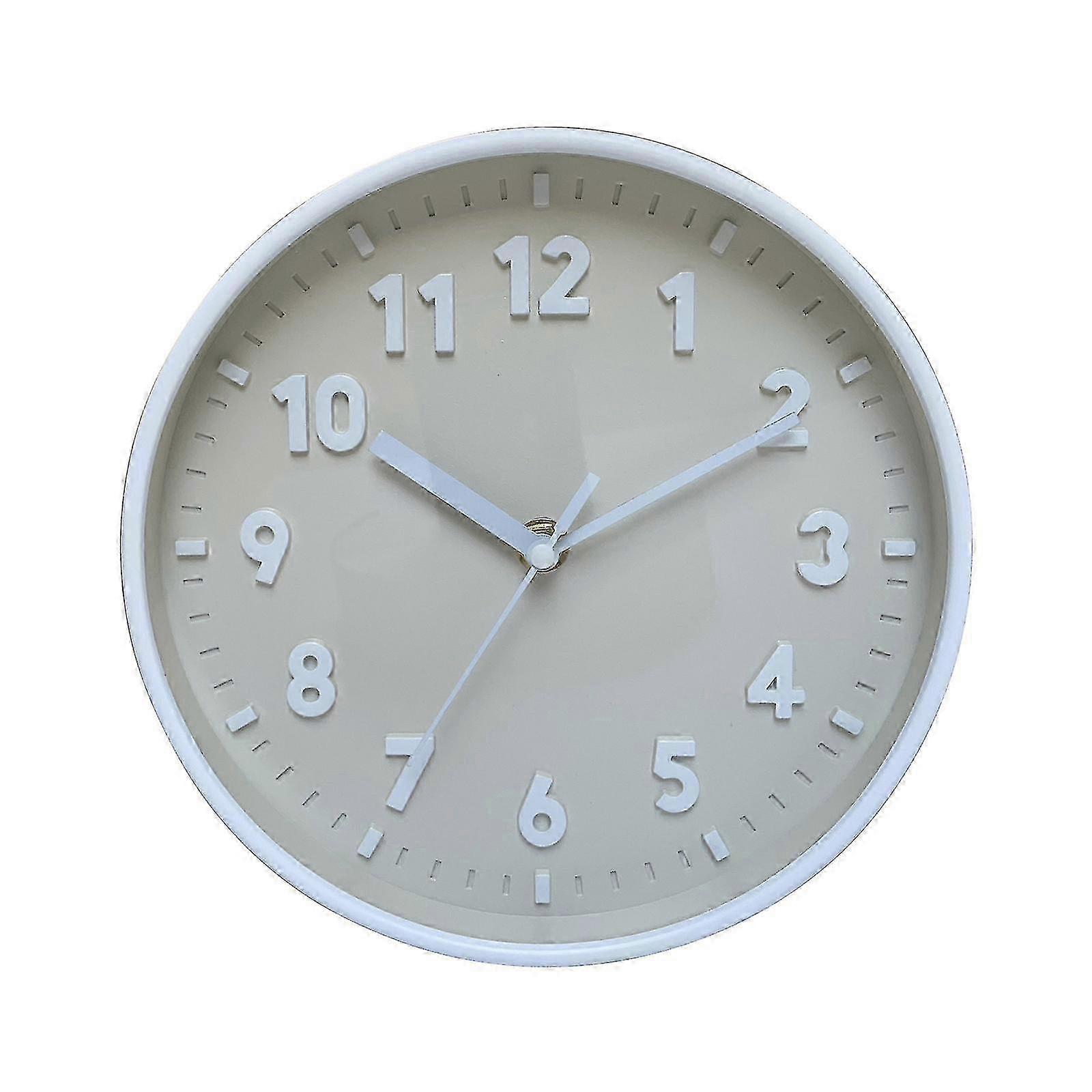 モダンでシンプルな 8 インチグレーキャンディカラーサイレントウォールクロック 家の装飾