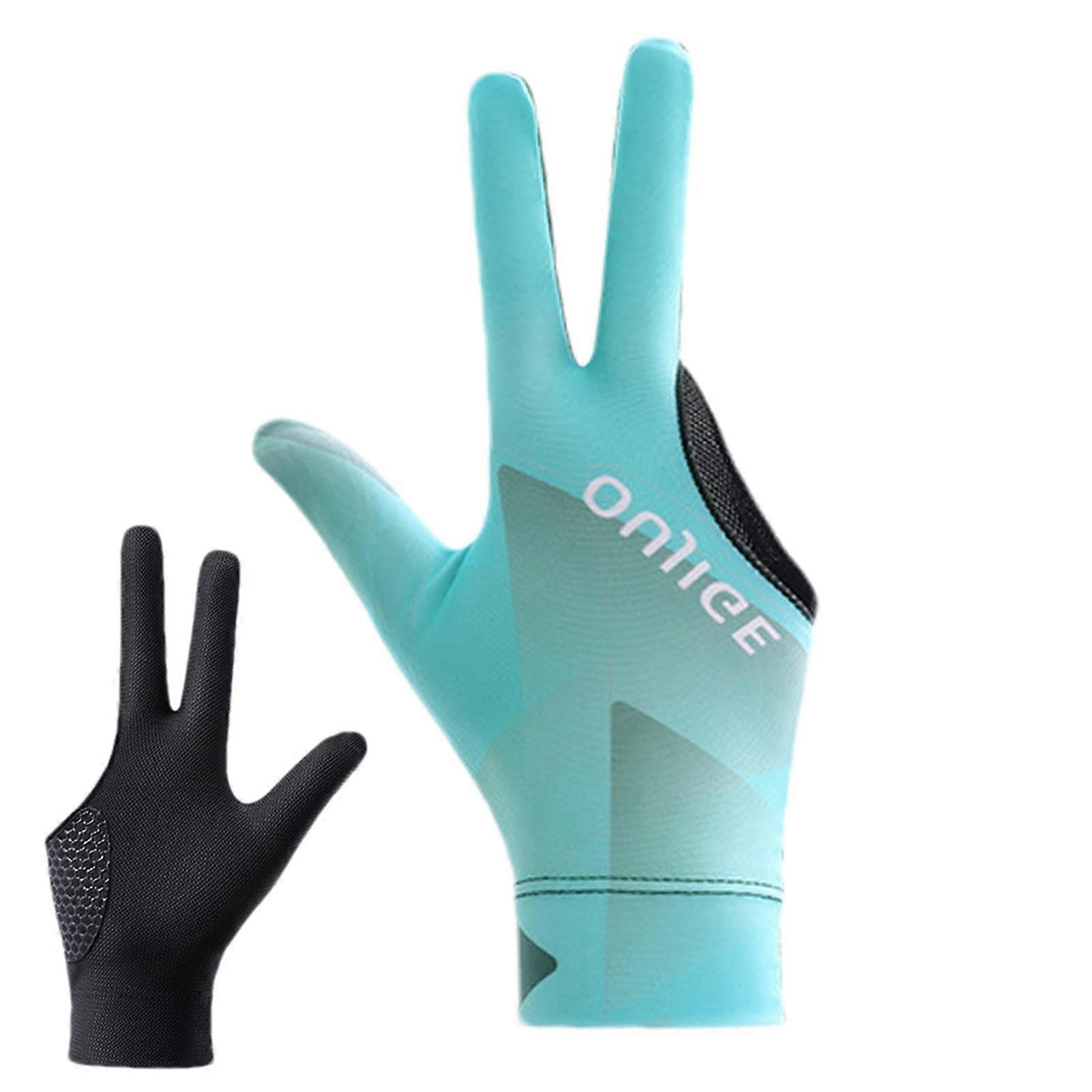 Schwimmbad-Trainingshandschuhe – Rutschfeste Billardhandschuhe Unisex, Cyanblau, Weich, Ideal für Amateurspieler und Lehrer