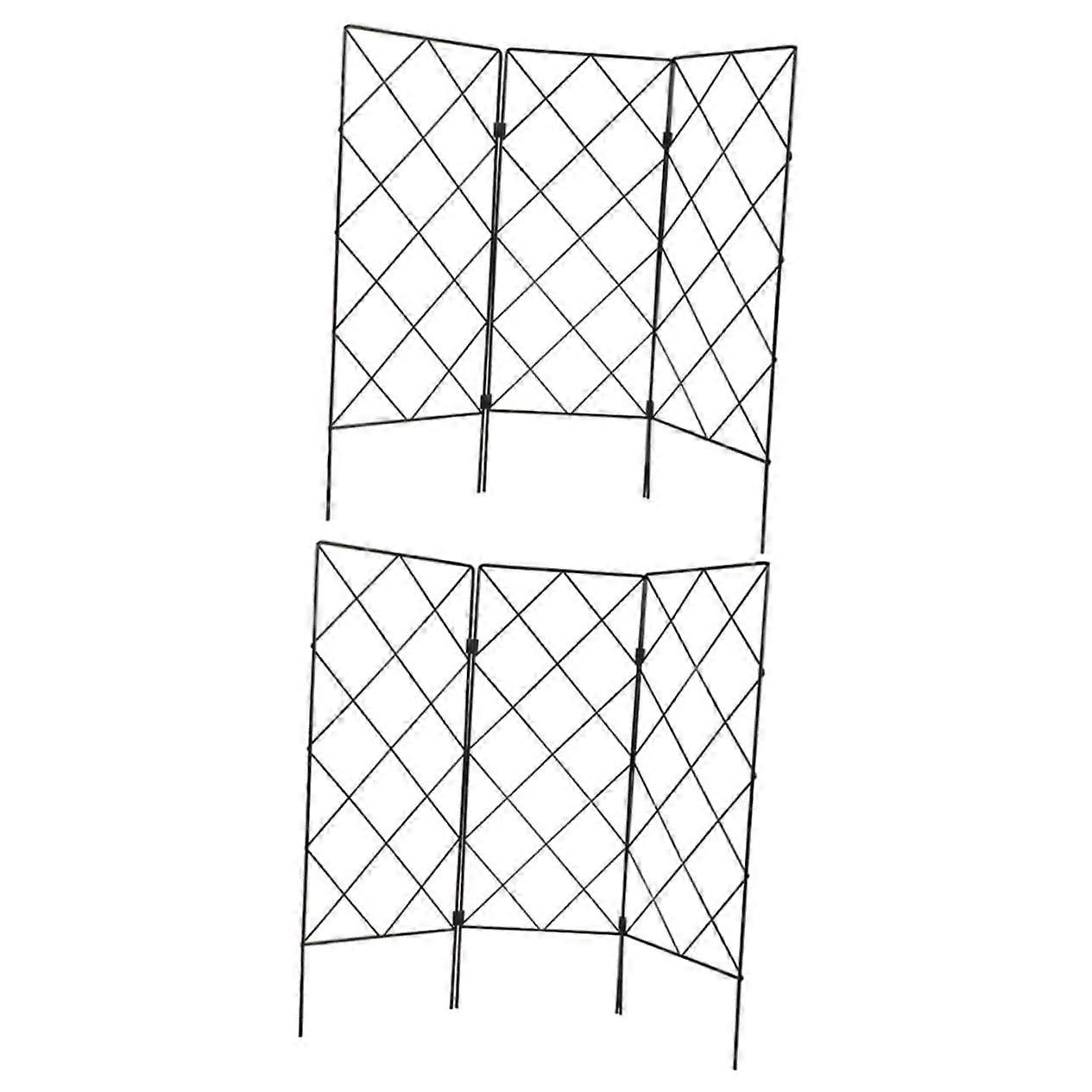 Garden Plant Trellis Frame Pack of 2 Folding Plant Support for Vine Crops, Rustic, Robust