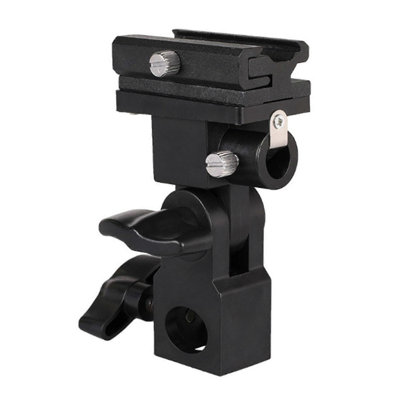 Universal Flash Bracket Mount with Adjustable Cold Shoe for Photography Lighting Needs