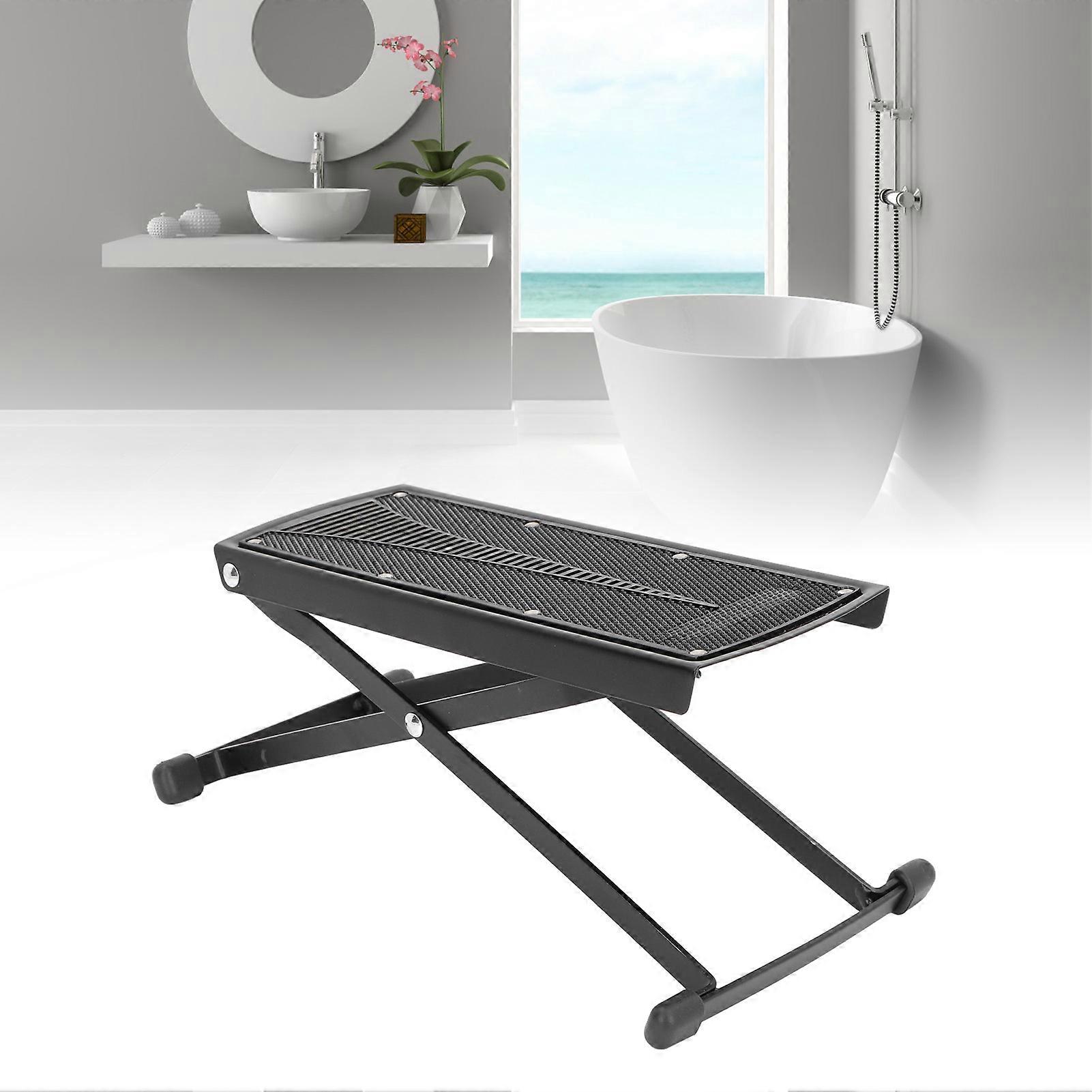 Pedicure Foot Rest 6 Adjustable Height Sturdy Thickened Non Slip Surface Beauty Footrest for Shower Home with 2pcs Toe Separator