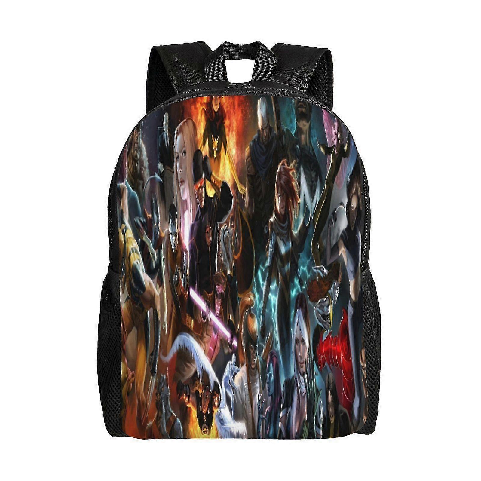 X-MEN愛好家に適した軽量で防水性のあるデイパック、学校や仕事用のスタイリッシュなバックパック、学生と大人に最適なブックバッグ