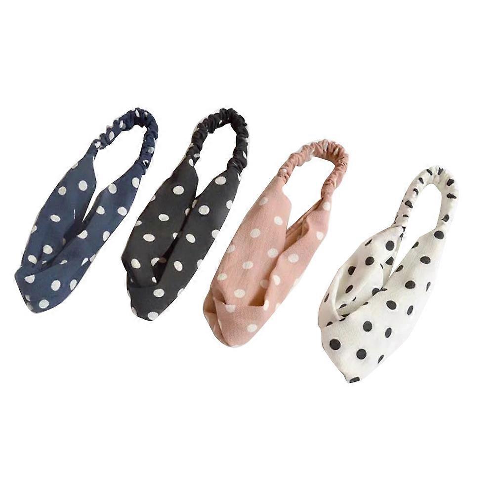 Wide Headband Yoga Headbands Women Elastic Hair Protection For Exercising One Size Fits Most 4Set